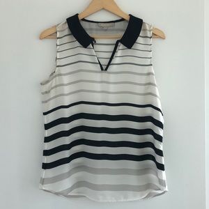 Banana Republic striped collared blouse